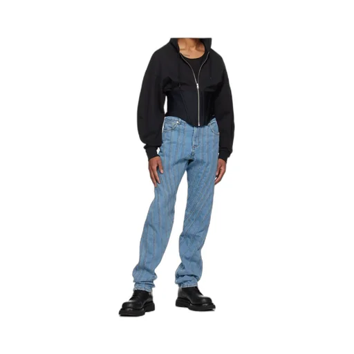 Embossed Patch Denim Jeans