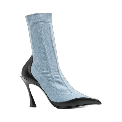 95Mm Denim Boots