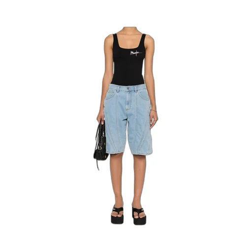 Panelled Denim Shorts