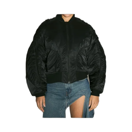 Satiny Bomber Jacket