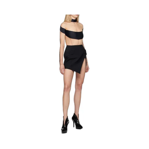 Illusion Neckline Logo Jumpsuit