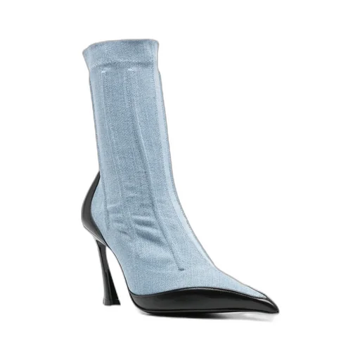 95Mm Denim Boots