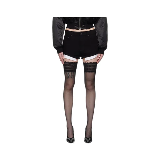 Panel-Detail Denim Shorts
