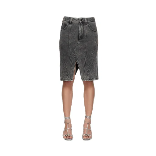Asymmetrical Denim Skirt