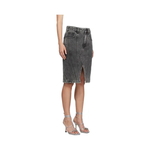 Asymmetrical Denim Skirt
