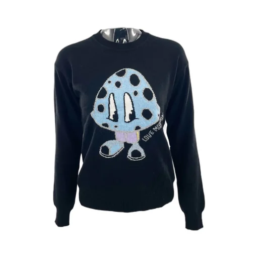 Round-Collar And Long-Sleeved Sweater
