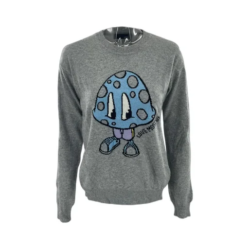 Round-Collar And Long-Sleeved Sweater
