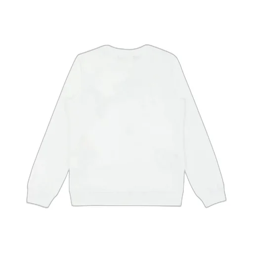 Printed Round Collar Long-Sleeved Sweater