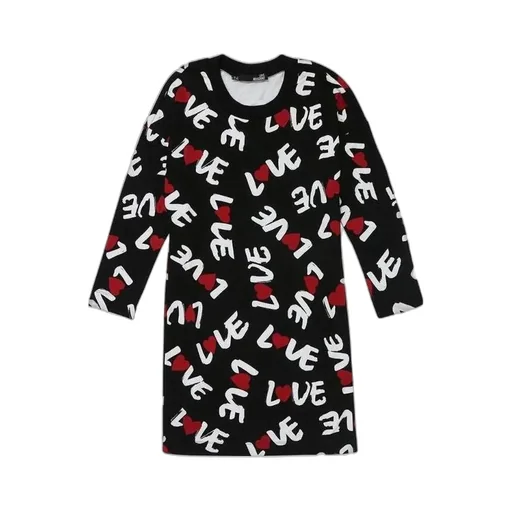 Long-Sleeved Slogan Short Dress