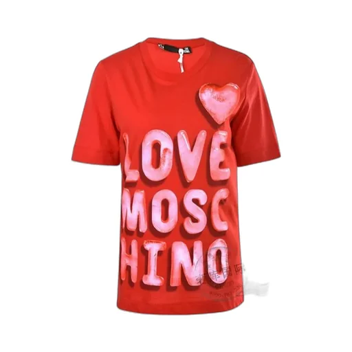 Love Printed Round Collar Short-Sleeved T-Shirt