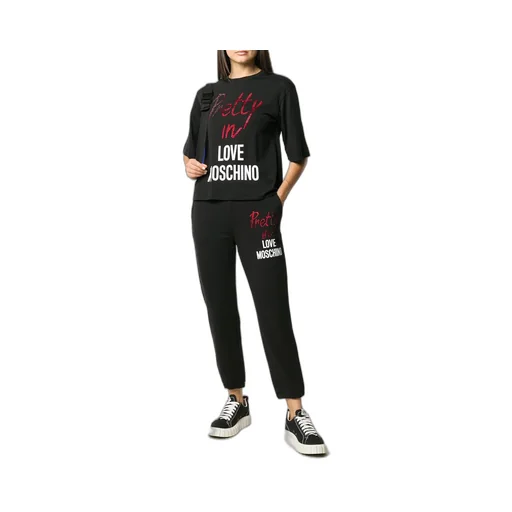 Rhinestone Inlaid Logo Sweatpants
