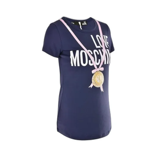 Medal Printed Round-Neck Short-Sleeved T-Shirt