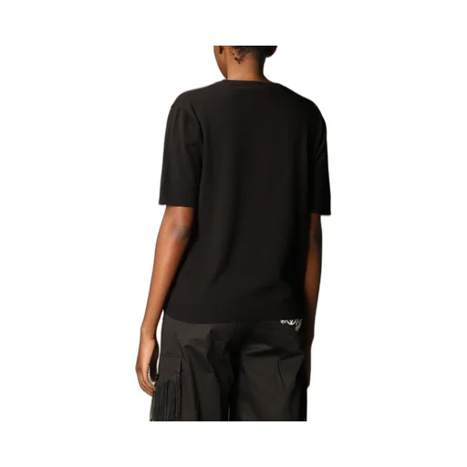Printed Knitted Short-Sleeved Pullover