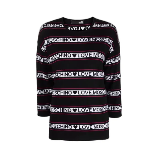Inlaid Logo Nine-Cent Sleeve Pullover