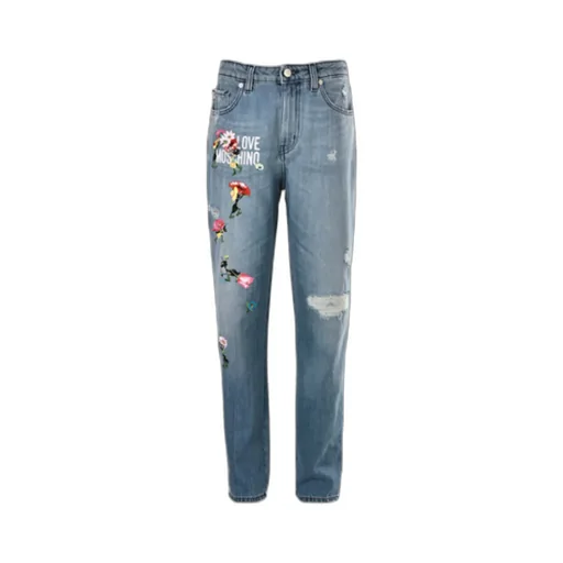 Flower Embroidery Washing To Make Old Jeans