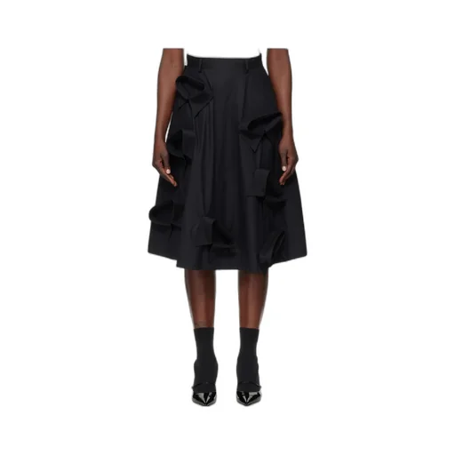 Stretch-Cotton Poplin Midi Skirt