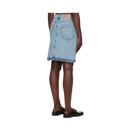 Asymmetric Denim Skirt