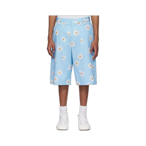 Satin Bermuda Allover Daisy Shorts
