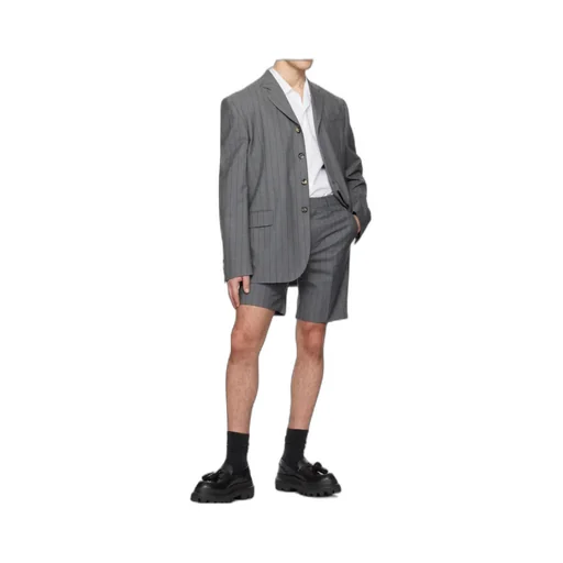 Wool Pinstripe Shorts