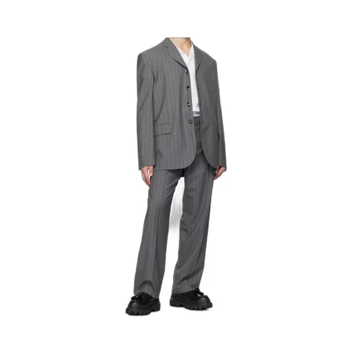 Wool Pinstripe Trousers