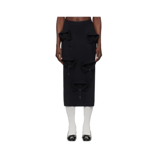 Merino Wool Knit Midi Skirt