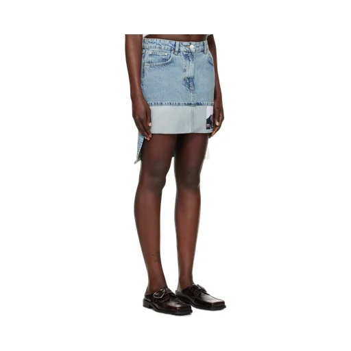 Asymmetric Denim Skirt