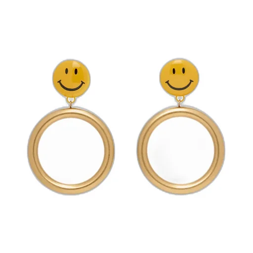 Smiley Drop Earrings