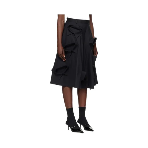 Stretch-Cotton Poplin Midi Skirt