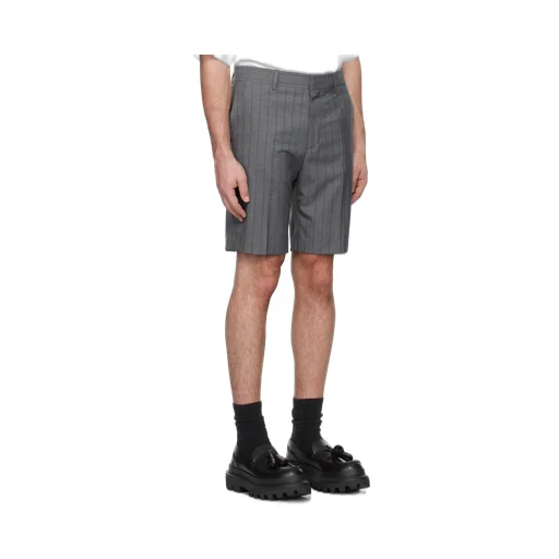 Wool Pinstripe Shorts