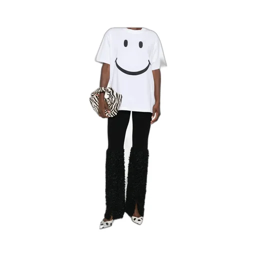 Smiley-Print Cotton T-Shirt