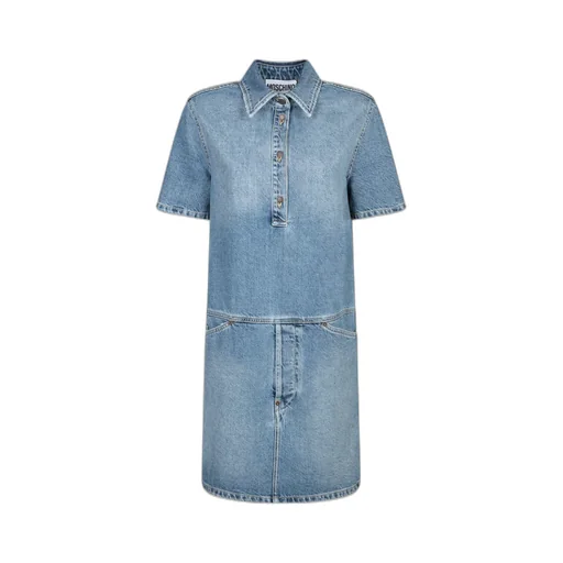 Short Sleeved Mini Denim Dress