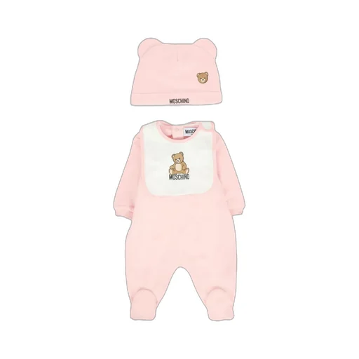 Bear-Motif Babygrow Set