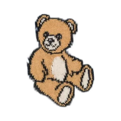 Teddy Bear Intarsia Crewneck Jumper