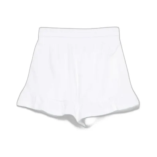 Leo Teddy-Printed Ruffled Drawstring Shorts