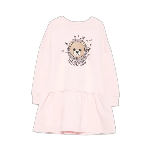 Teddy Bear-Print Ruffled Dress