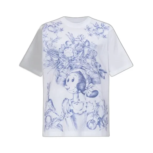 Cartoon-Print Crewneck T-Shirt