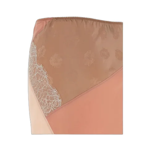 Asymmetric Lace-Detailed Skirt