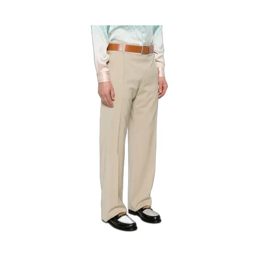 Belted Straight-Leg Trousers