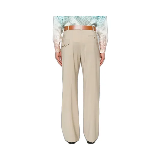 Belted Straight-Leg Trousers