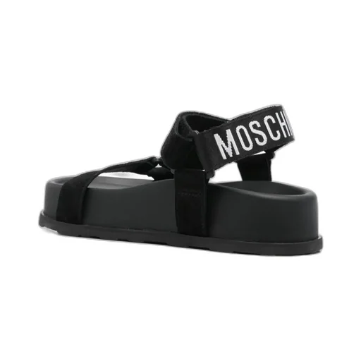 Logo Embroidered Touch Strap Sandals