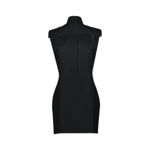 Lapel Sleeveless Dress