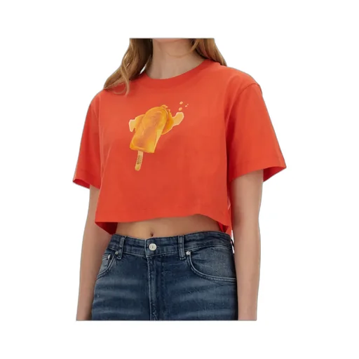 Ice-Cream Print Cropped T-Shirt