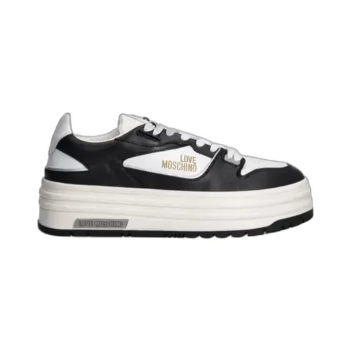 Heart-Print Lace-Up Sneakers