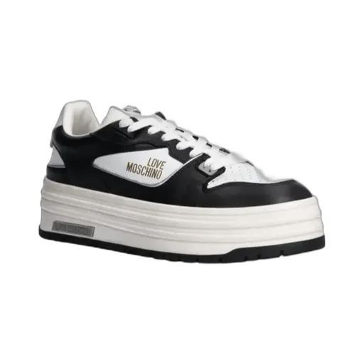 Heart-Print Lace-Up Sneakers