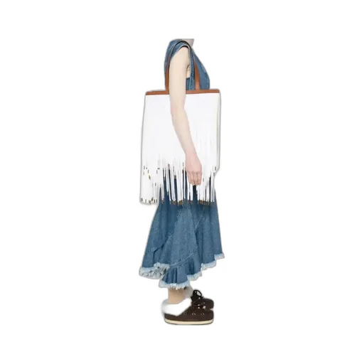 Fringe-Detailed Tote Bag