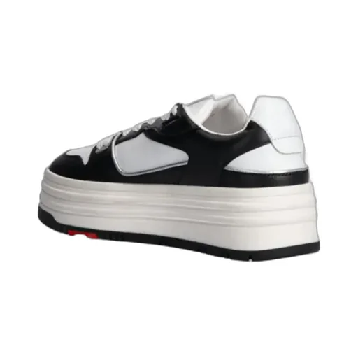 Heart-Print Lace-Up Sneakers