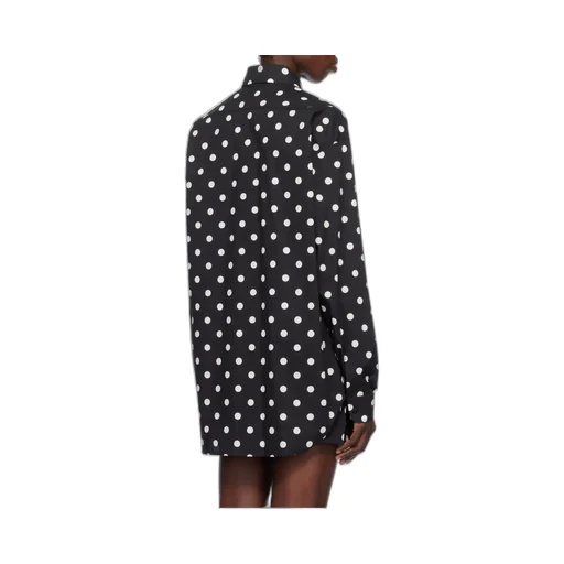Pleat Detailed Polka-Dot Shirt