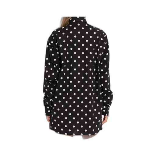 Pleat Detailed Polka-Dot Shirt