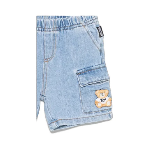 Teddy Bear-Embroidered Shorts