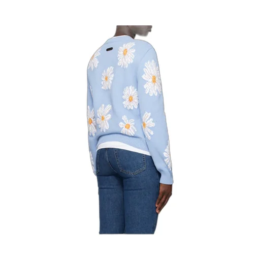 Blue All Over Daisy Print Sweater